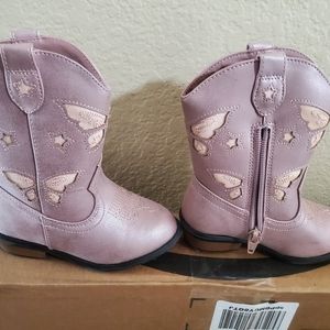 Pink Butterfly Boots